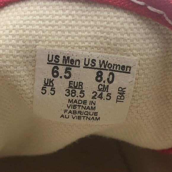 VANS Authentic Red Classic Unisex Canvas Shoes | Men's Size 6.5/Women's Size 8 - Picture 7 of 9